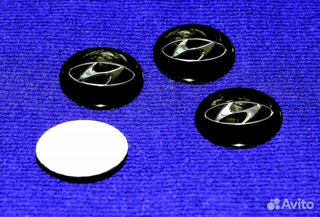 Комплект 3D наклеек дисков Хендай 56,60,65 мм