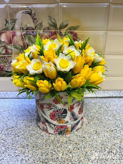 Композиции цветов из мыла ручной работы