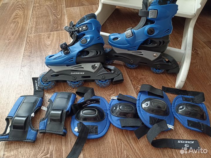 Новые роликовые коньки kreiss и защита