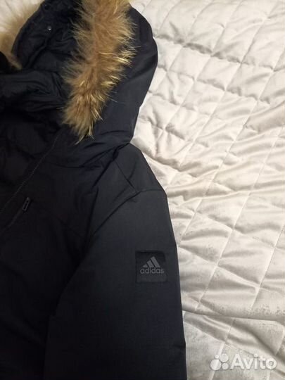 Мужская зимняя парка с натуральным мехом Adidas