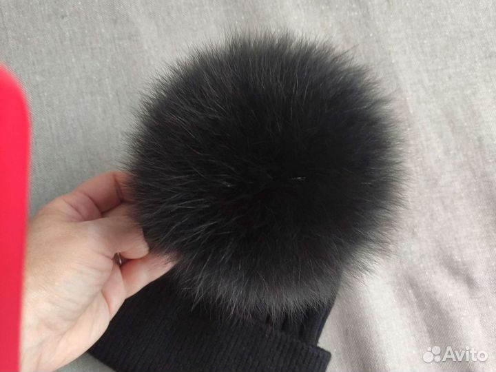 Шапка новая с натуральным мехом