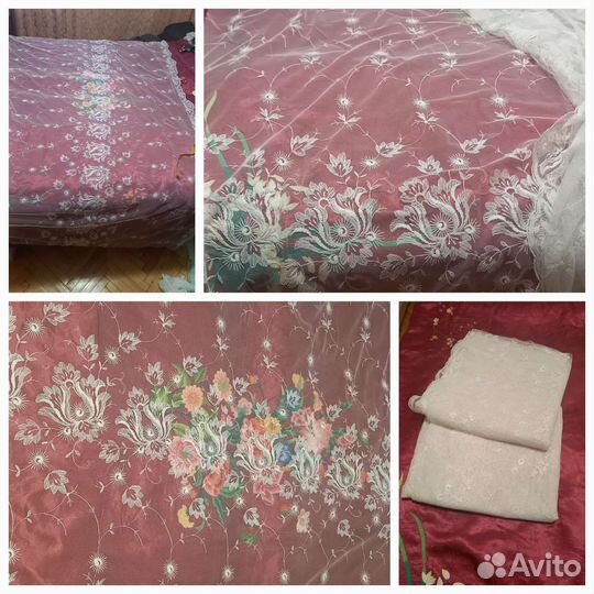 Тюль, шторы, скатерть, пастельное белье