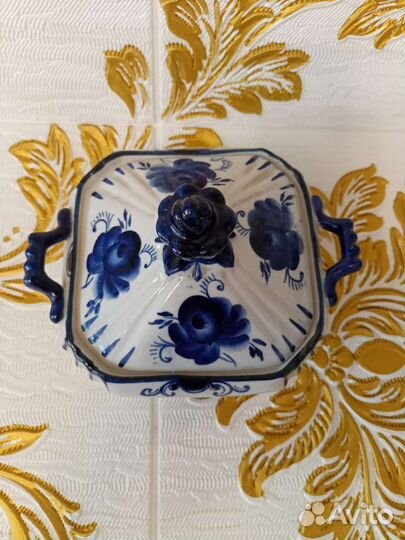 Сахарница СССР Гжель