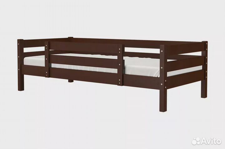 Кровать с тремя спинками из дерева Глория орех