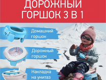 Горшок детский складной дорожный 3 в 1