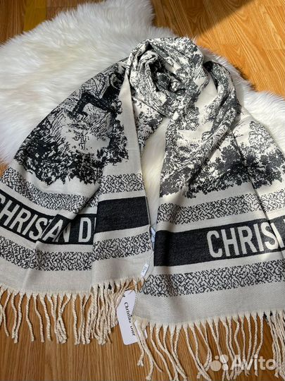 Палантин шарф кашемировый Dior разные оттенки