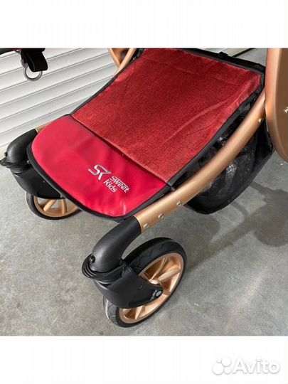 Коляска-трансформер sweet kids 608 2в1 бордовый