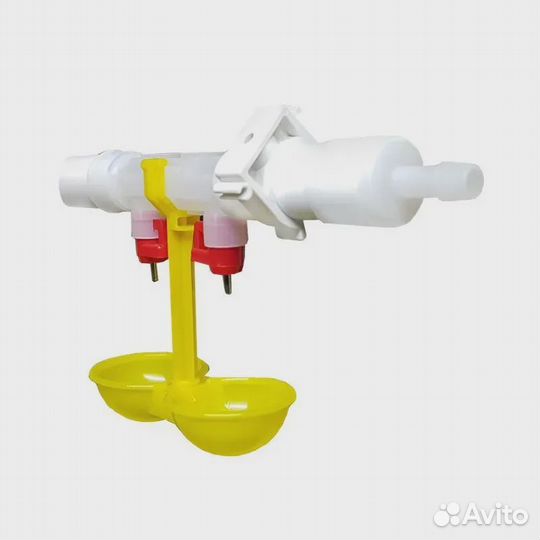 Поилка навесная ниппельная для сельхоз птиц 5л 4шт