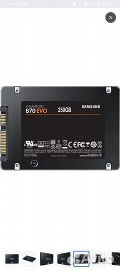 Ssd samsung 870 evo 250gb