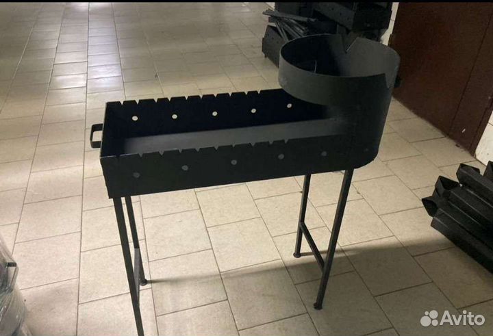 Мангал с печью под казан