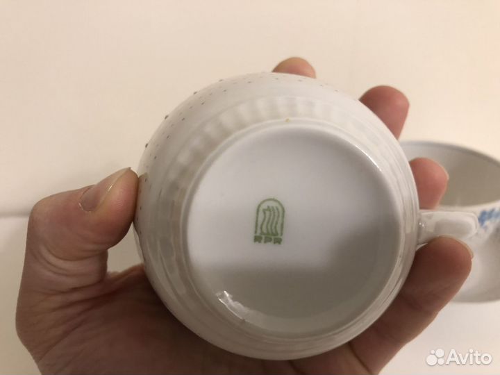 Чашки рижского фарфора СССР