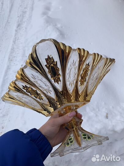 Салатница,конфетница хрустальная СССР