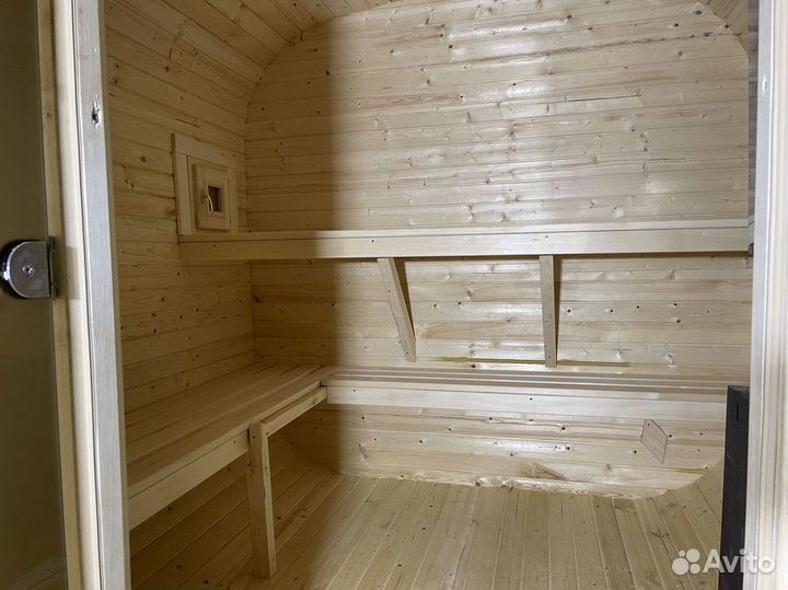 Баня бочка Квадро 3 метра для дачи