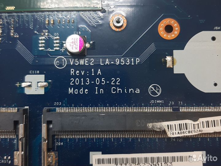 Мат плата V5WE2 LA-9531P REV:1A донор