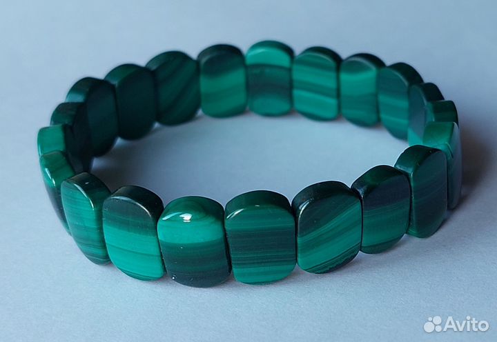 Браслет натуральный малахит