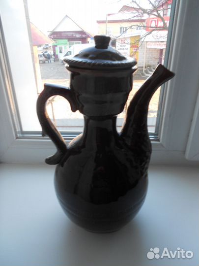 Керамич. графин, бокалы, чайник и молочник СССР