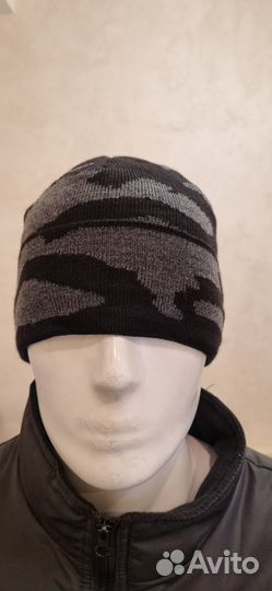 Шапка камуфляж вязаная утепленная