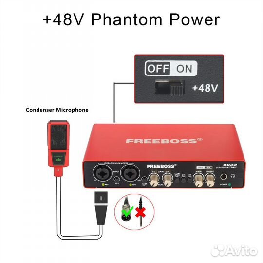 Профессиональная звуковая карта Freeboss UC22