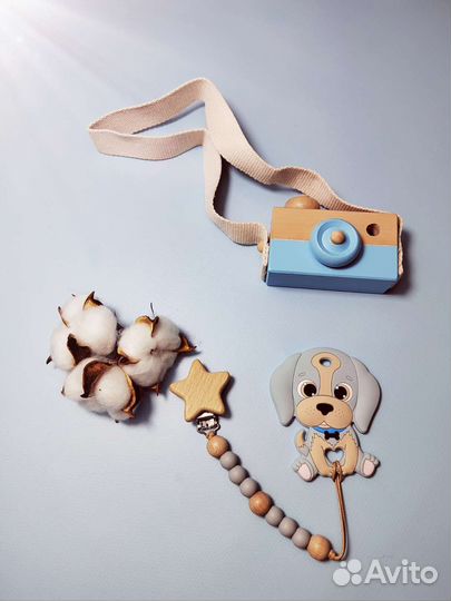 Держатель с грызунком силиконовым