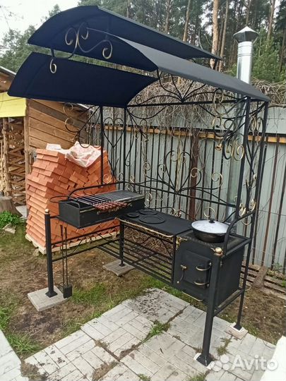 Мангал с печью
