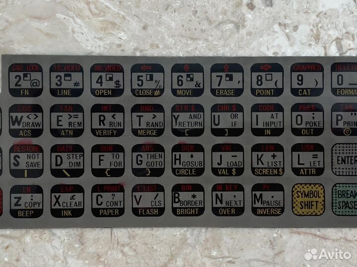 Наклейки на клавиатуру ZX Spectrum