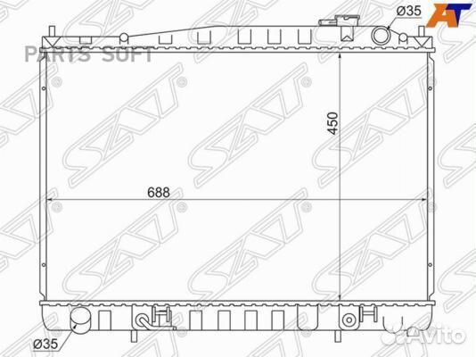 Радиатор охлаждения Ниссан Глория 95-04