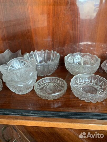 Хрустальная вазочка тарелка конфетница