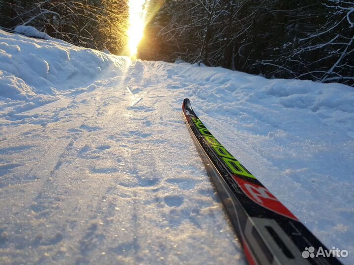 Лыжи коньковые Brados и крепления rotefella