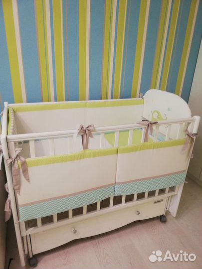 Бортики в кроватку + балдахин