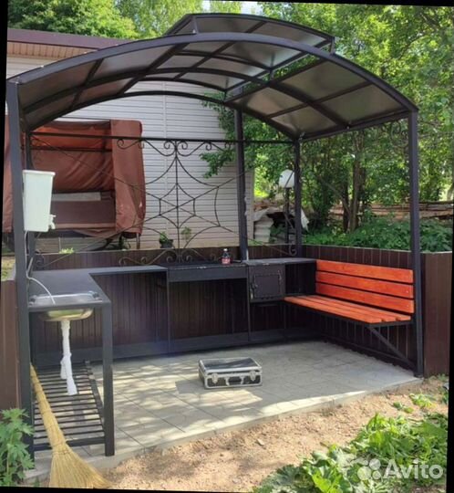 Мангал с крышей