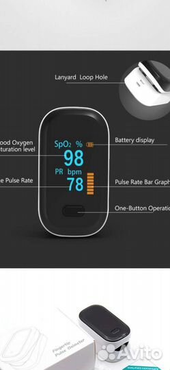 Пульсоксиметр boxym с oled-экраном