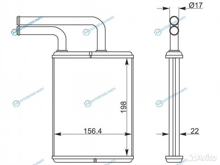 ST-MBW4-395-A0 Радиатор отопителя салона mitsubish
