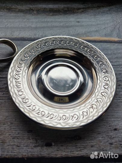 Кофейная пара. Чашка, блюдце. Серебро 875 проба