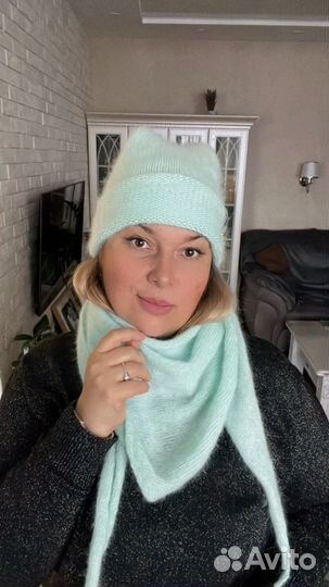 Комплект шапка и косынка