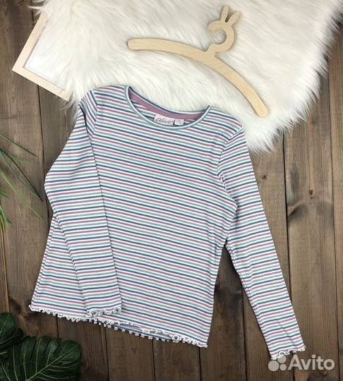 Лонгслив в рубчик для девочки 122 128 Германия