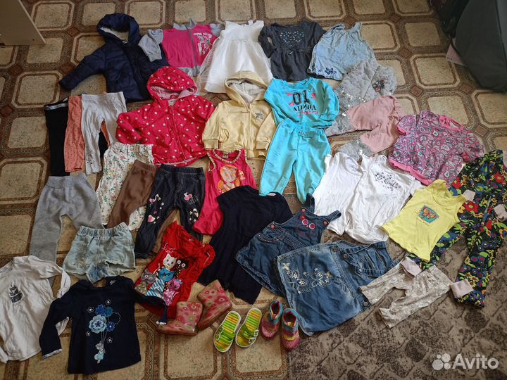 Огромный пакет вещей на девочку 80-86