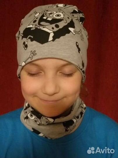 Шапка и снуд (хлопок двойной)