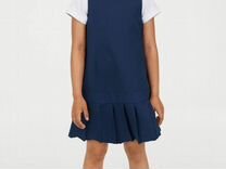 Синий школьный сарафан для девочек H&M