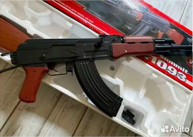Детский мощный автомат Калашникова с лаз.прицелом