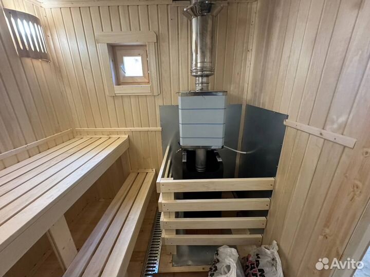 Модульная баня с печкой под ключ от производителя
