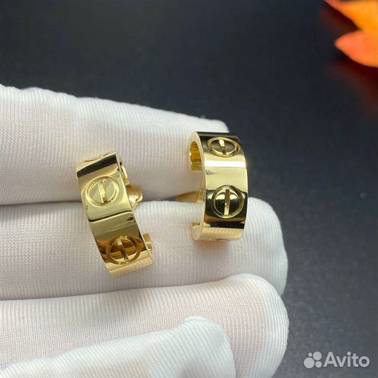 Серьги Cartier Love, золото 585