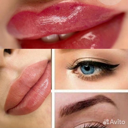 Перманент брови губы стрелки напыление