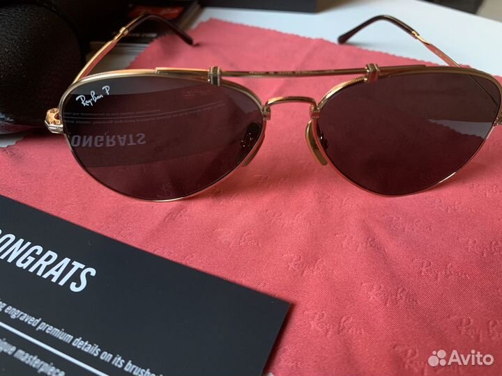 Очки ray ban aviator titanium