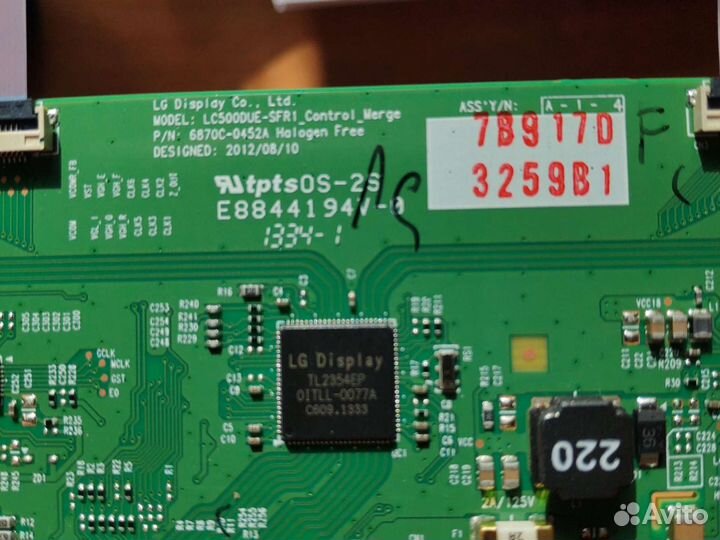 Плата T-con телевизор LG 32LA621V