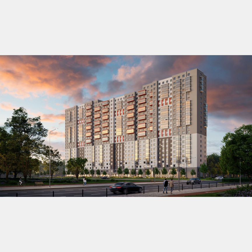 2-к. квартира, 58,1 м², 17/22 эт.