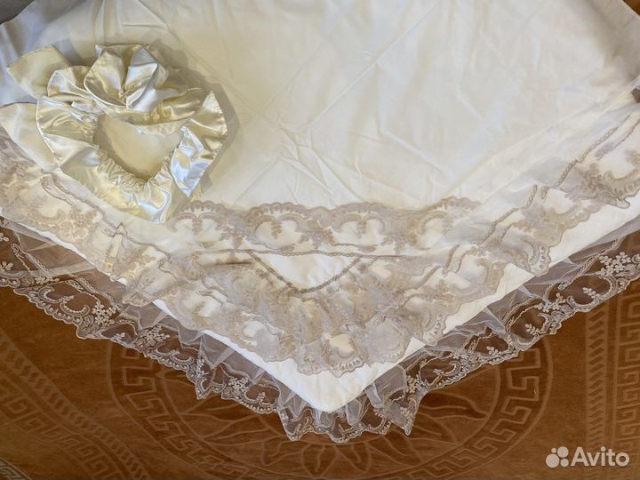 Конверт-одеяло на выписку кружевное Blumarine