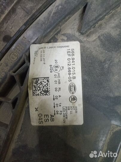 Фара левая skoda kodiaq