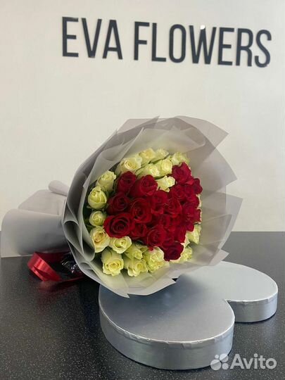 Букет из роз 51 шт. Доставка (круглосуточно)
