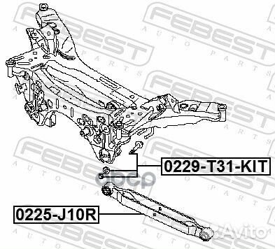 Болт эксцентрик nissan qashqai/X-trail 07-к-кт