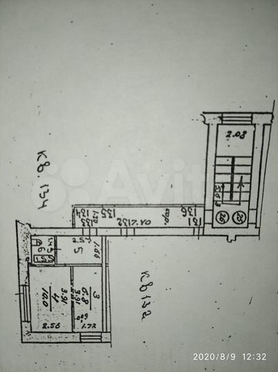 2-к. квартира, 23,4 м², 3/5 эт.